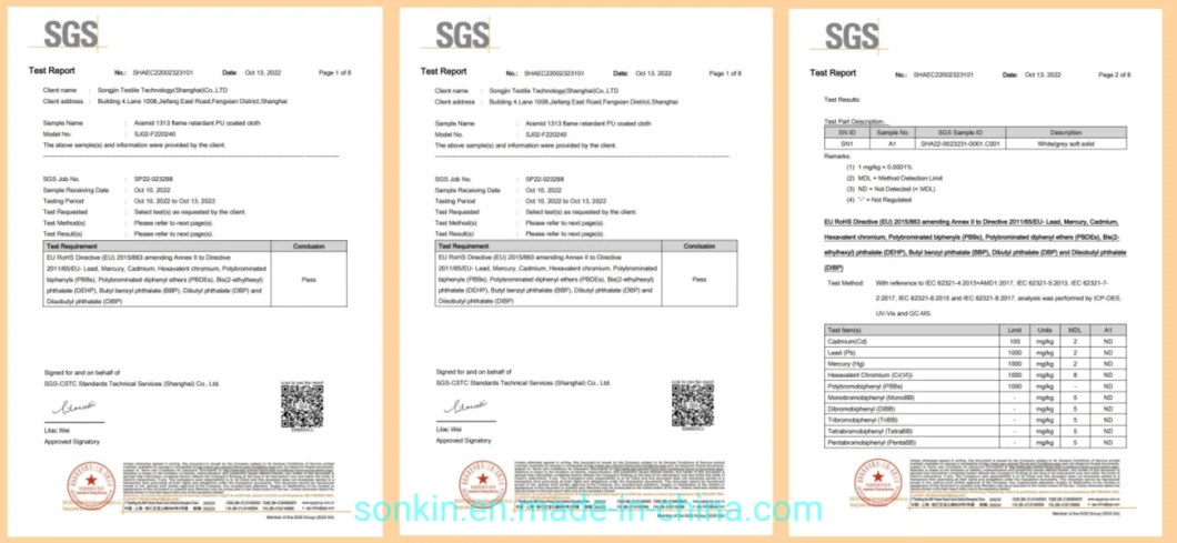 China Manufacturer PARA Aramid Polyester Fiberglass Cut-Resistant Flame Retardant Fabric